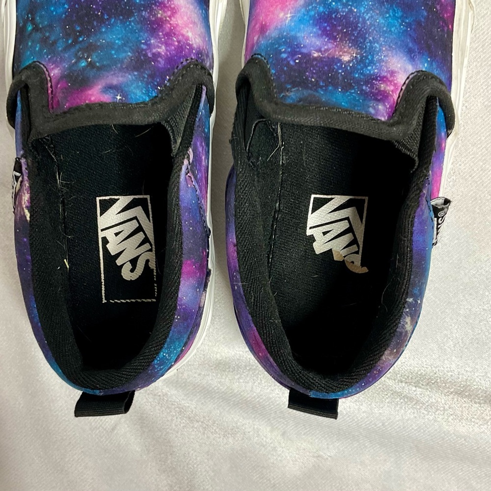 Vans Girl's Asher Galaxy Multicolor Canvas Slip On Skate Shoes Size 11 - Picture 7 of 9
